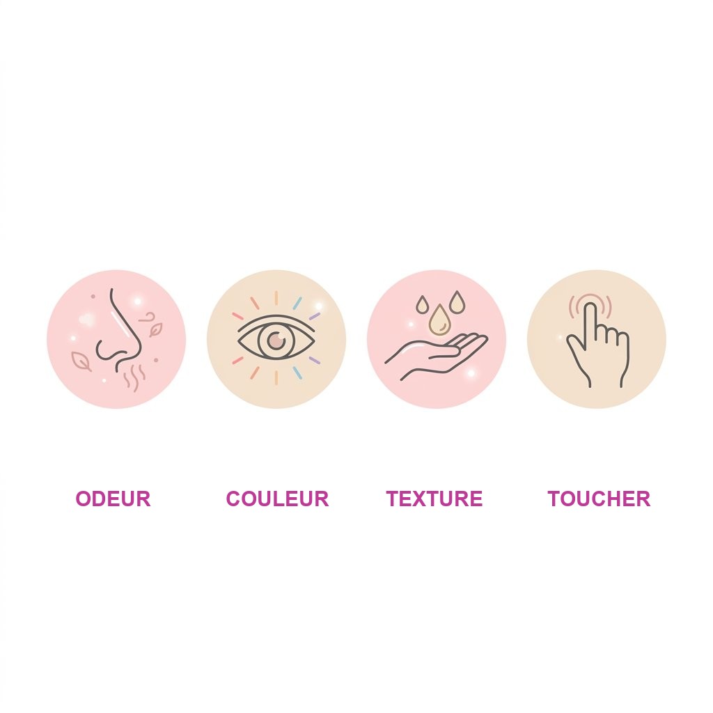 Rancissement huile cosmetique reconnaitre - le test des quatre sens odeur couleur texture toucher