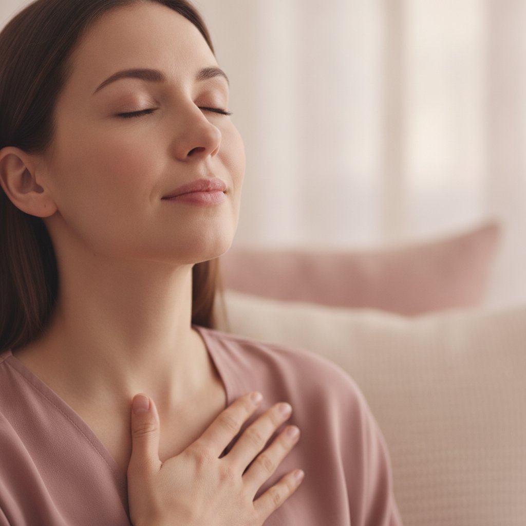 respiration ujjayi couple debutant - femme pratiquant le souffle conscient