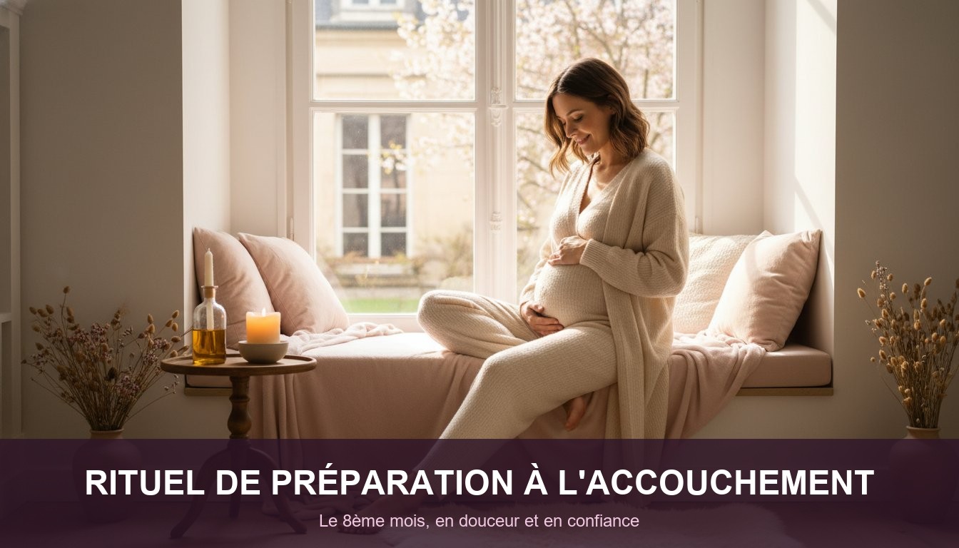 rituel preparation accouchement 8eme mois - future maman sereine prepare son corps
