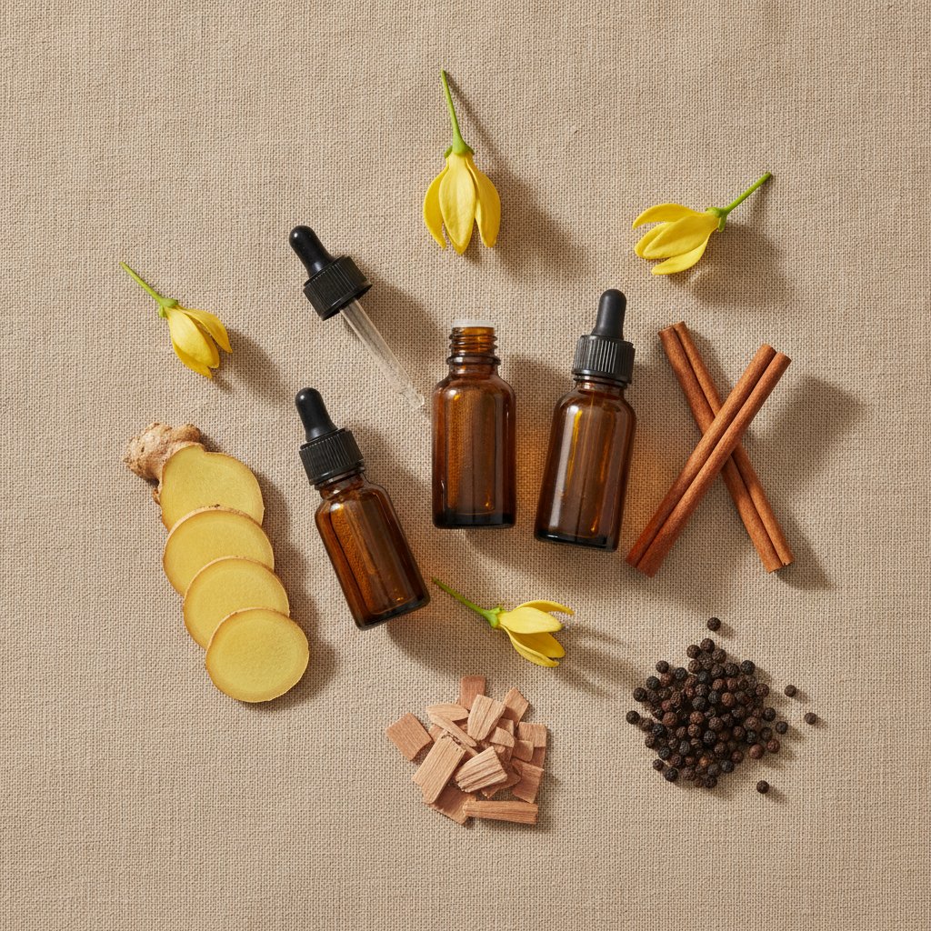 synergie huiles essentielles libido masculine - ingredients aromatiques