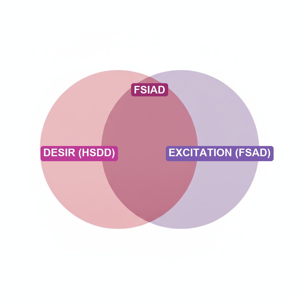 trouble desir hypoactif feminin DSM 5 evolution - fusion du desir et de l'excitation en FSIAD