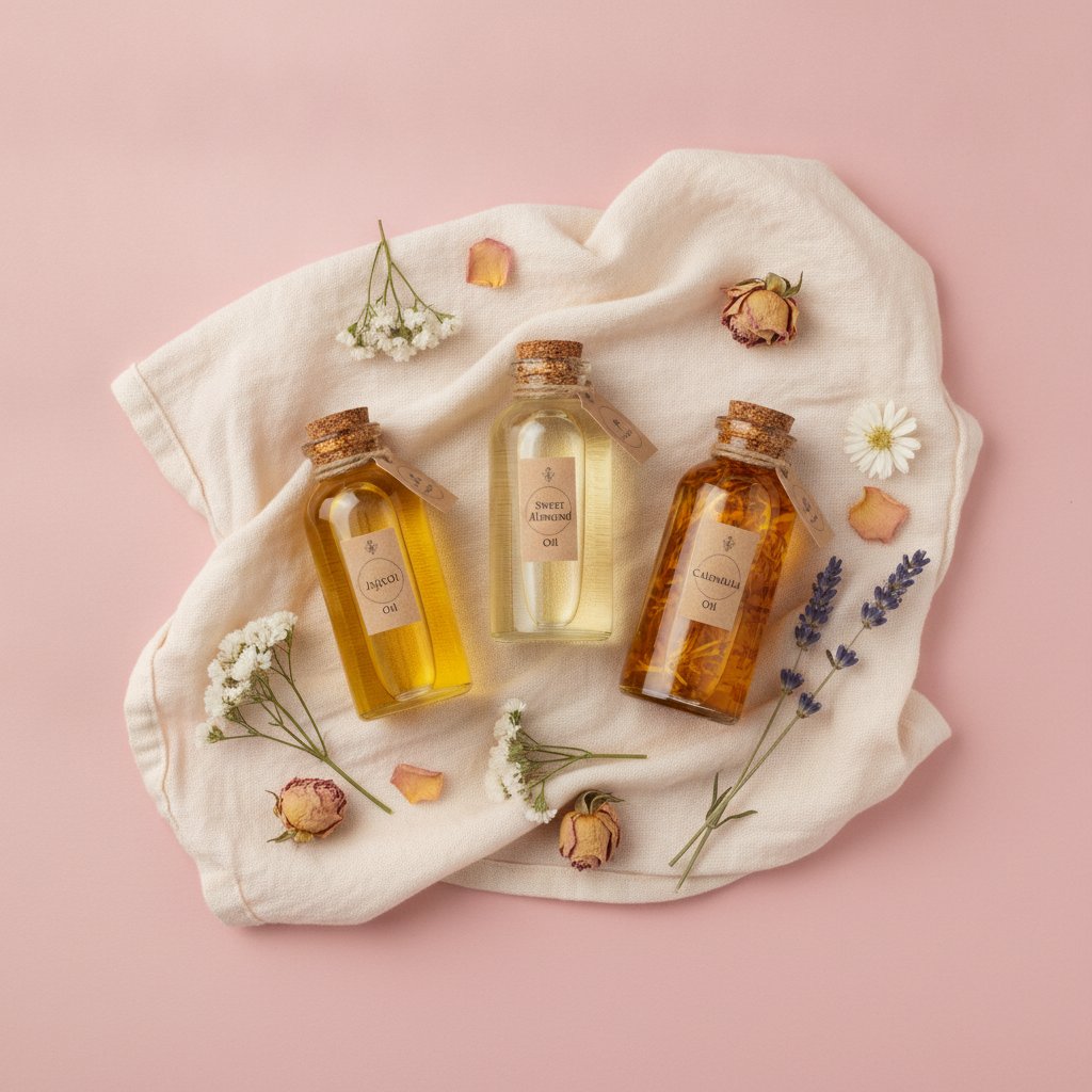 Huiles vegetales pour apaiser la vulvodynie au quotidien - jojoba amande calendula