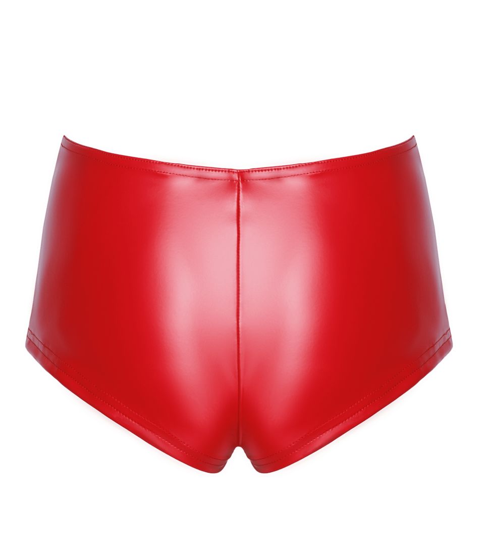 Culotte taille haute wetlook rouge - Noir Handmade – Image 7