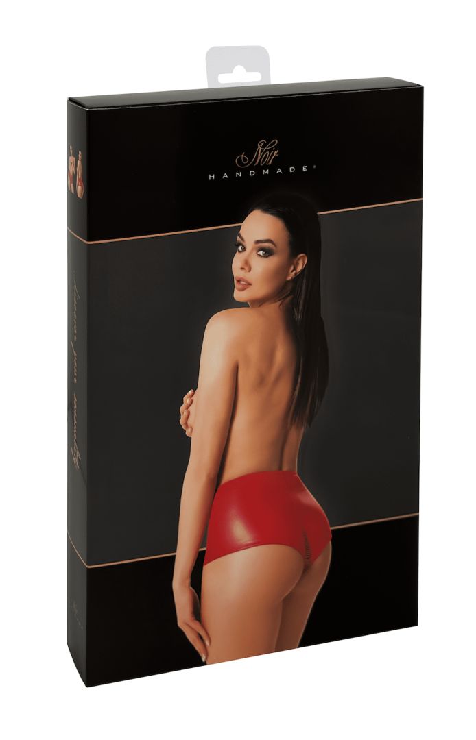 Culotte taille haute wetlook rouge - Noir Handmade – Image 8