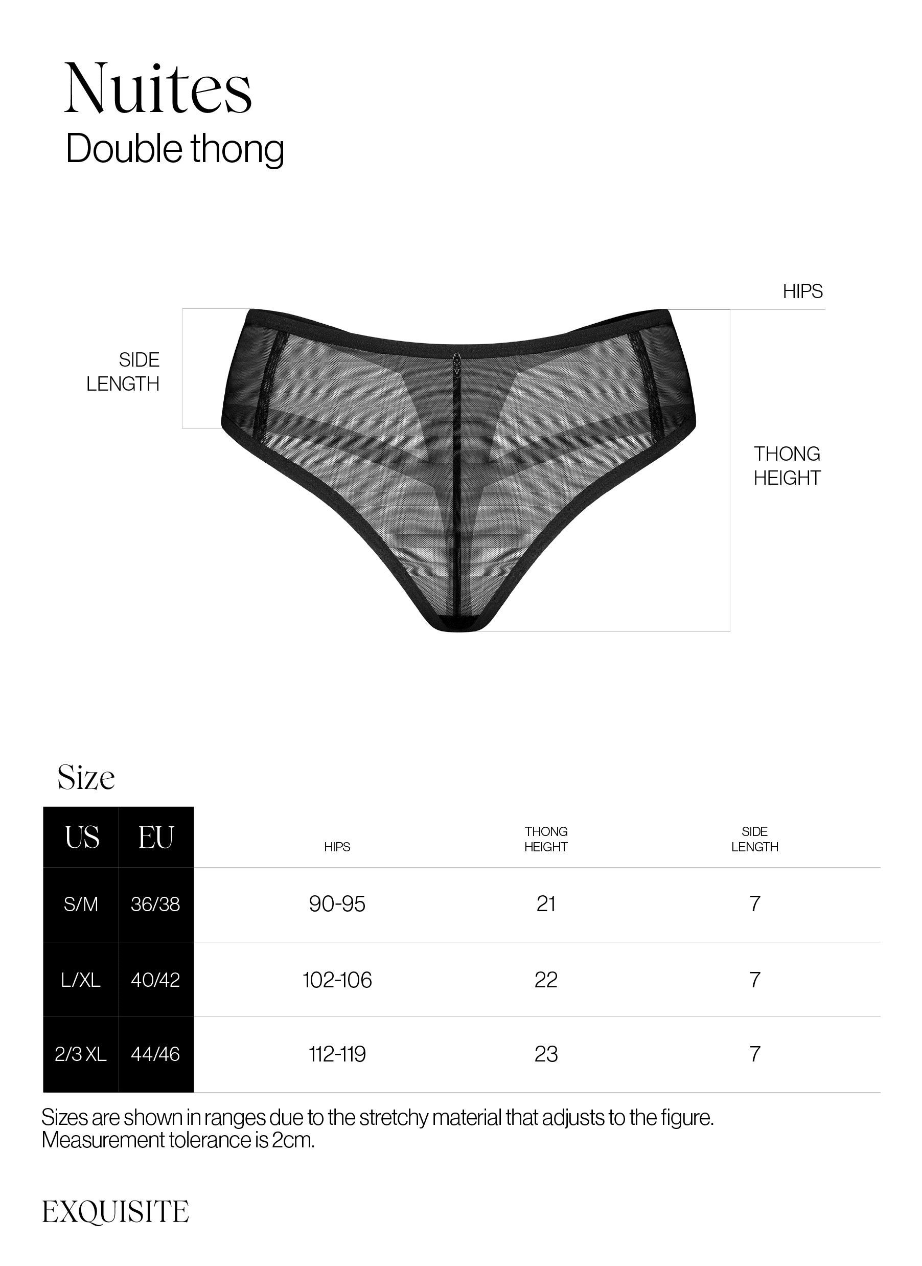 Double string résille noire Nuites - Obsessive – Image 7