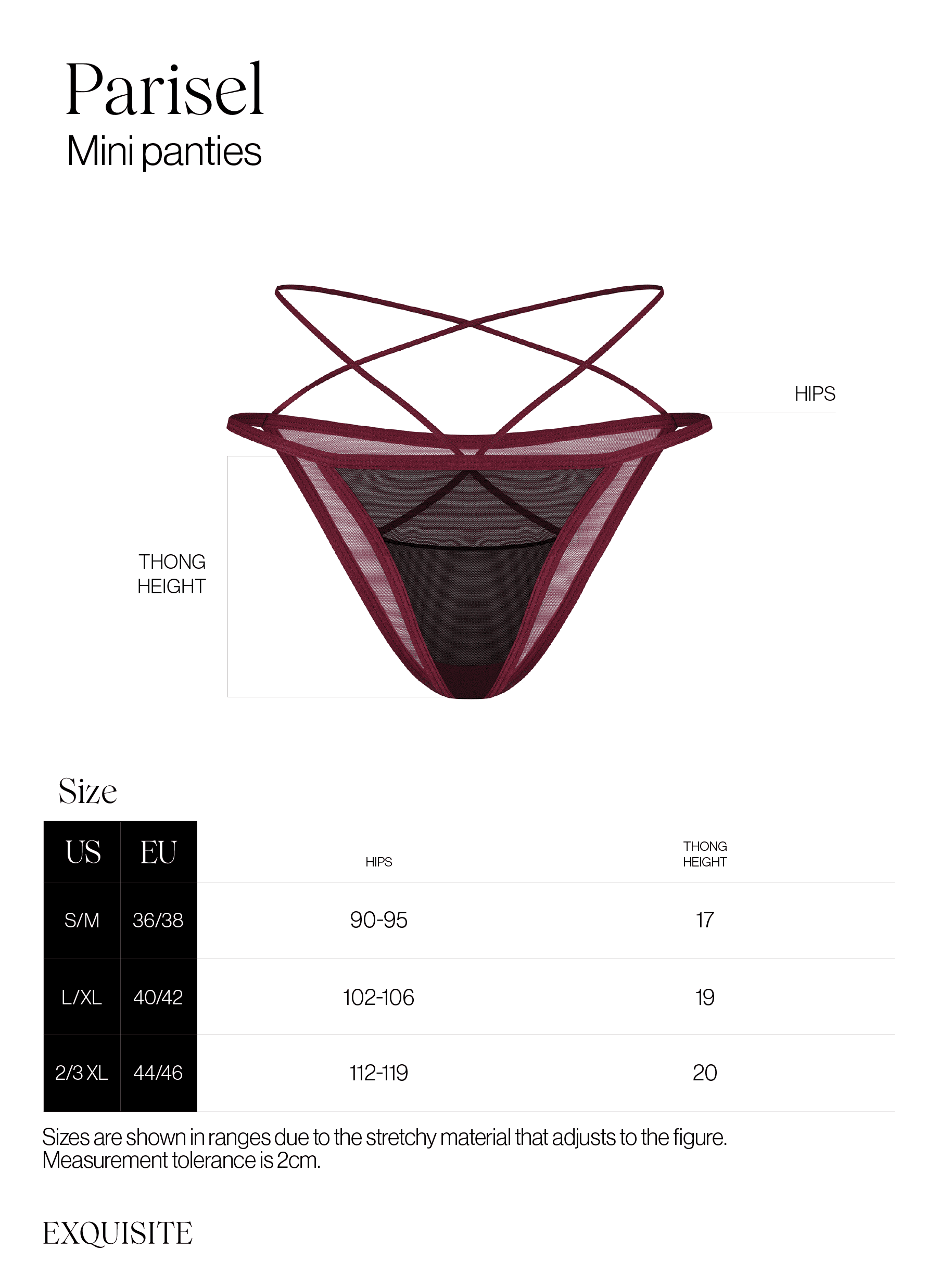 Mini culotte résille bordeaux Parisel - Obsessive – Image 5