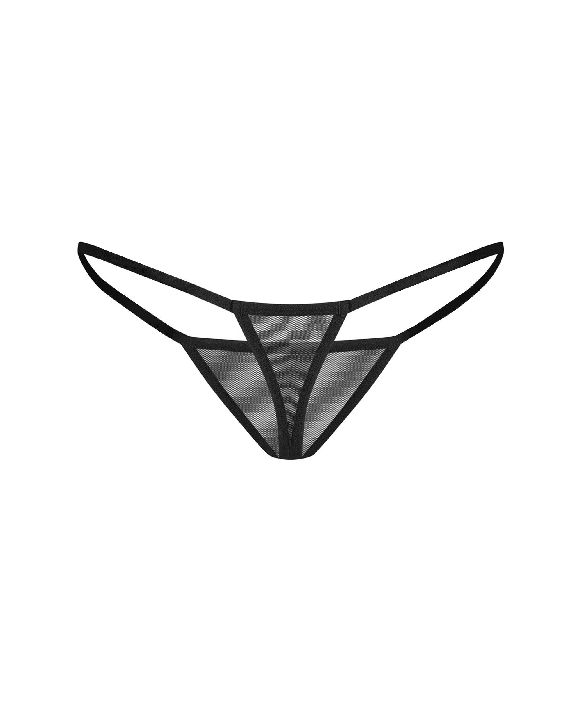 String résille noire minimaliste Parisel - Obsessive – Image 2