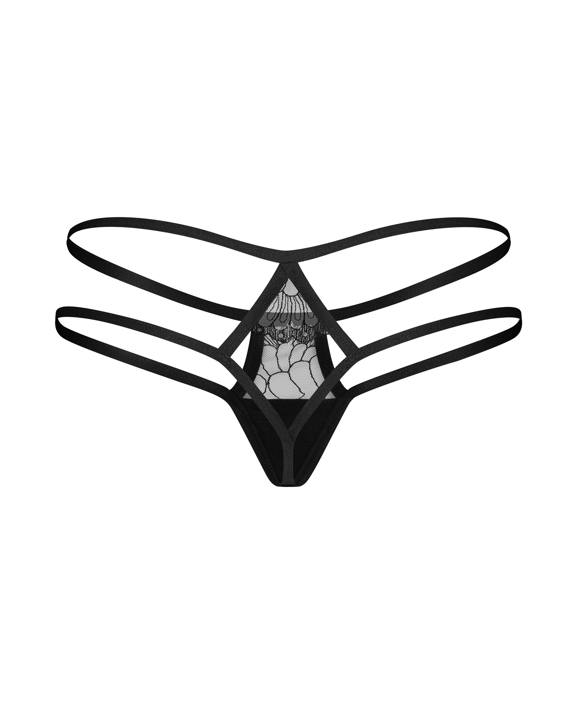 Culotte noire dentelle à sangles Arrowel - Obsessive – Image 7