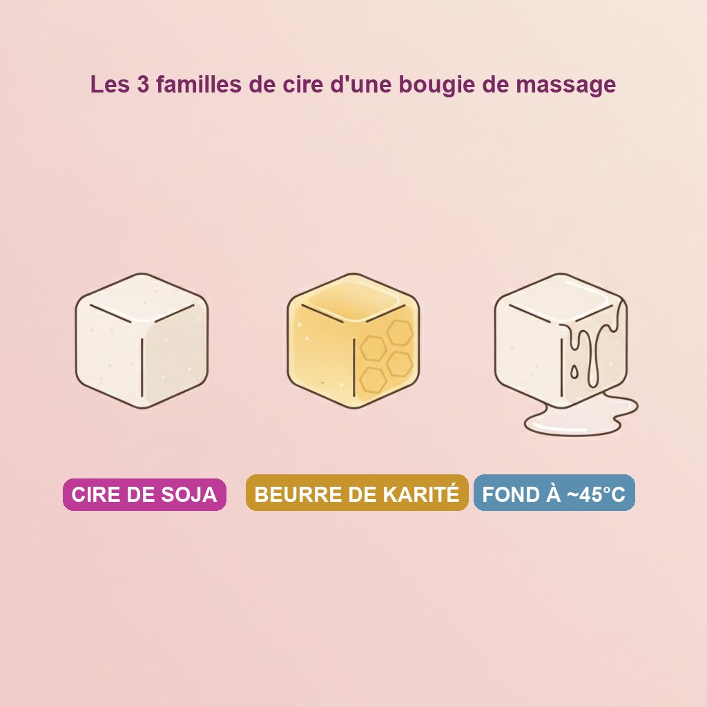 bougie de massage huile parfumee comparaison - cire de soja beurre de karite point de fusion