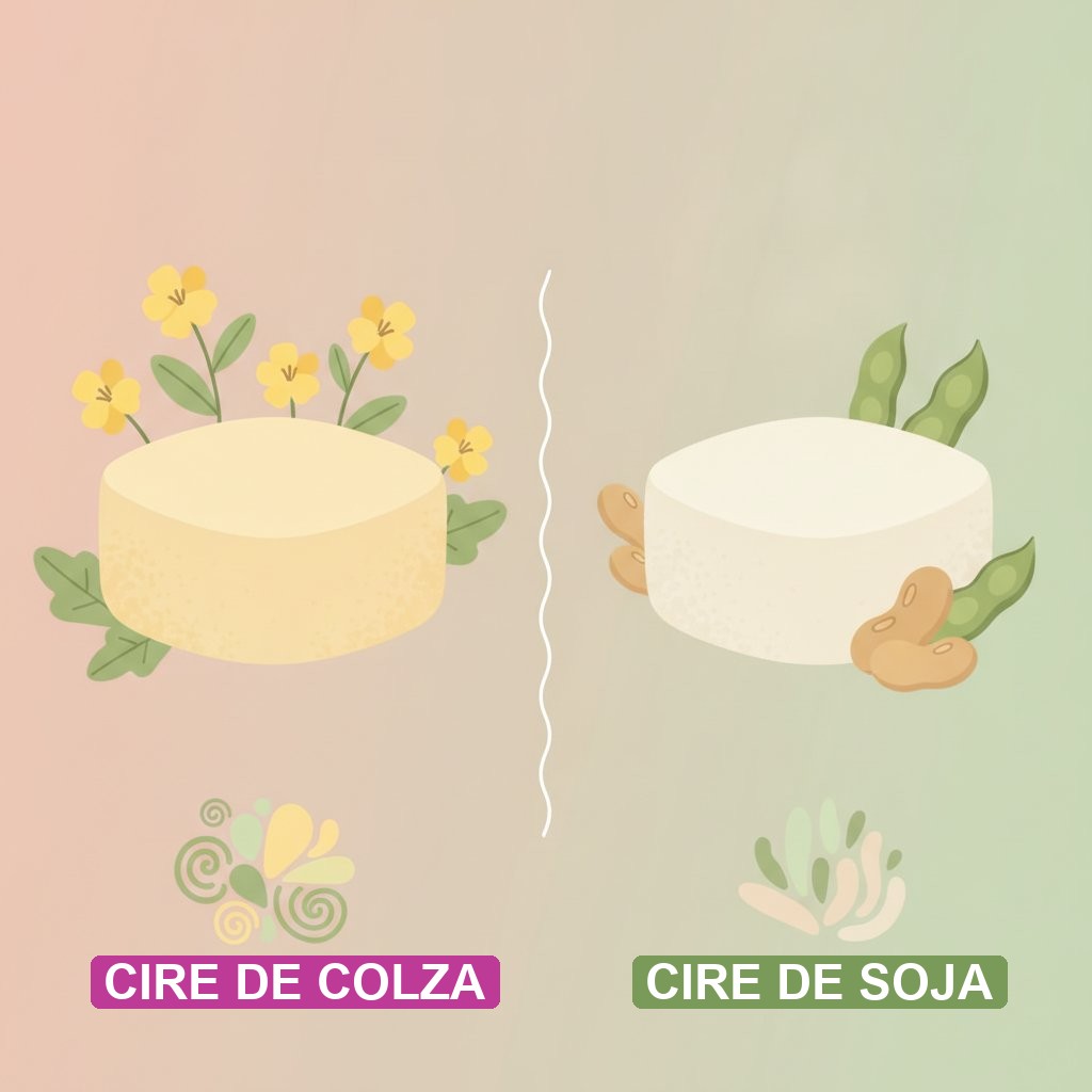 cire de colza cosmétique avantages alternative soja - comparatif des deux cires