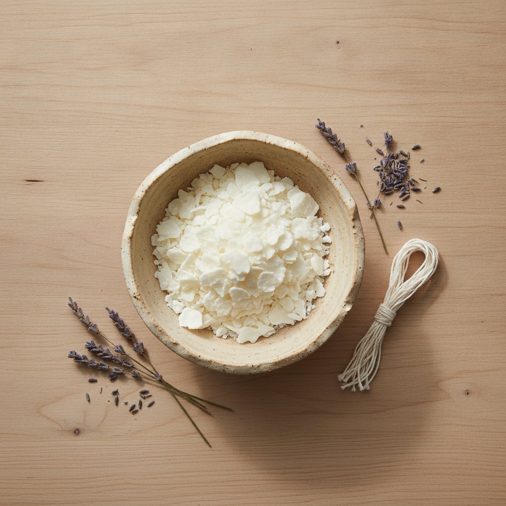 Cire de soja sans OGM en paillettes - ingrédients naturels pour bougie