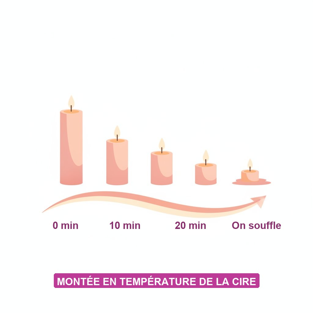 Duree combustion bougie massage 170ml guide - timeline de fonte d une seance
