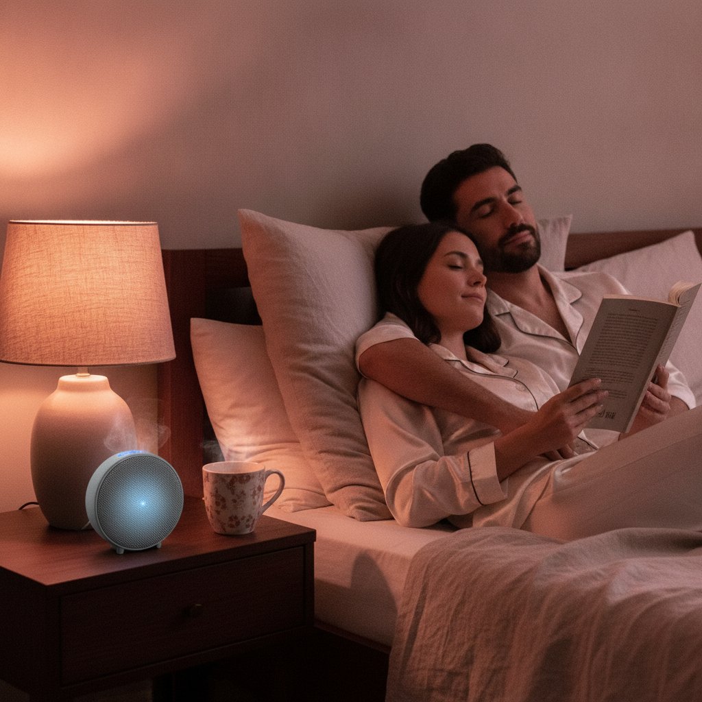 Fréquence delta sommeil profond couple - rituel du soir avec son doux