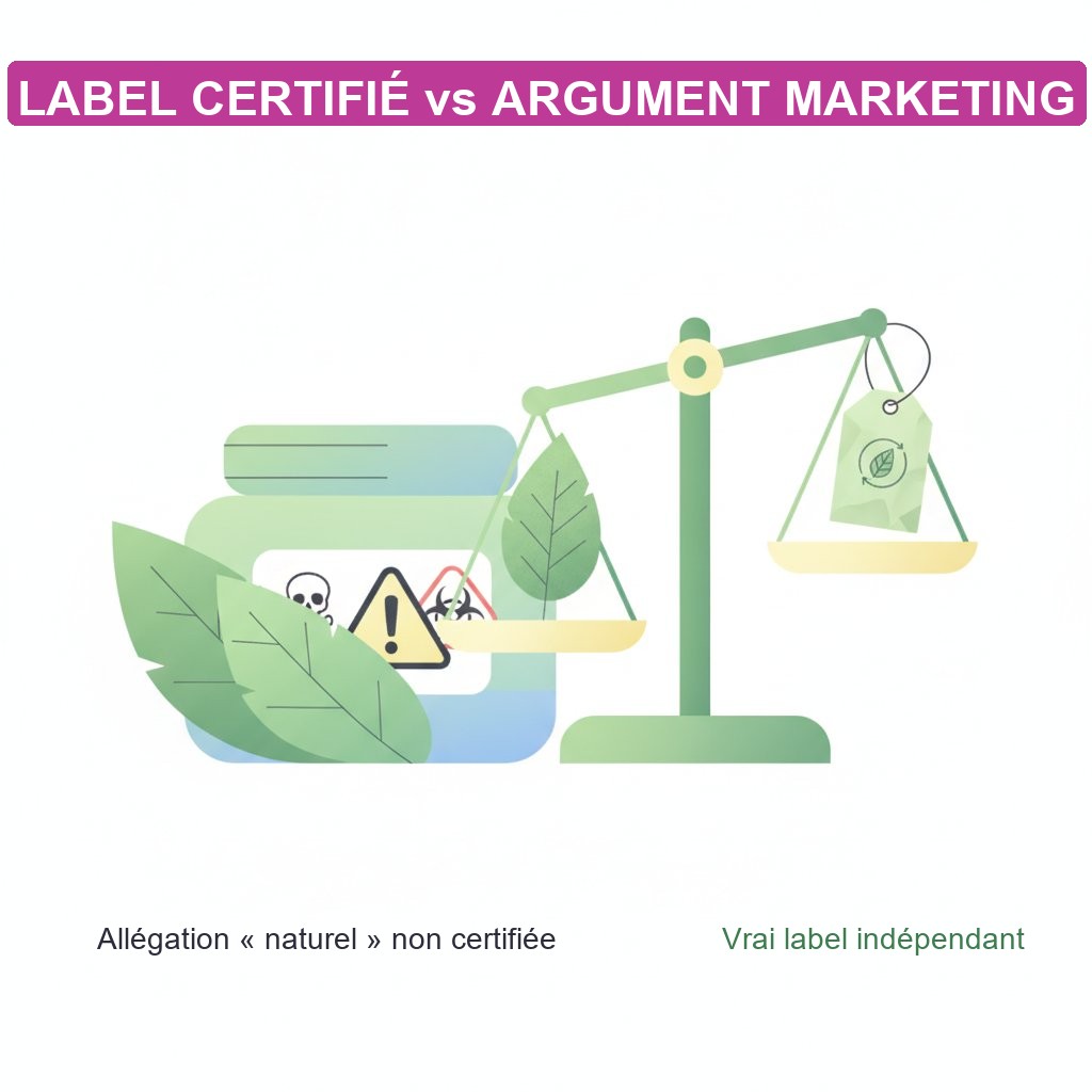labels cosmétique naturel - vrai label certifié contre greenwashing marketing