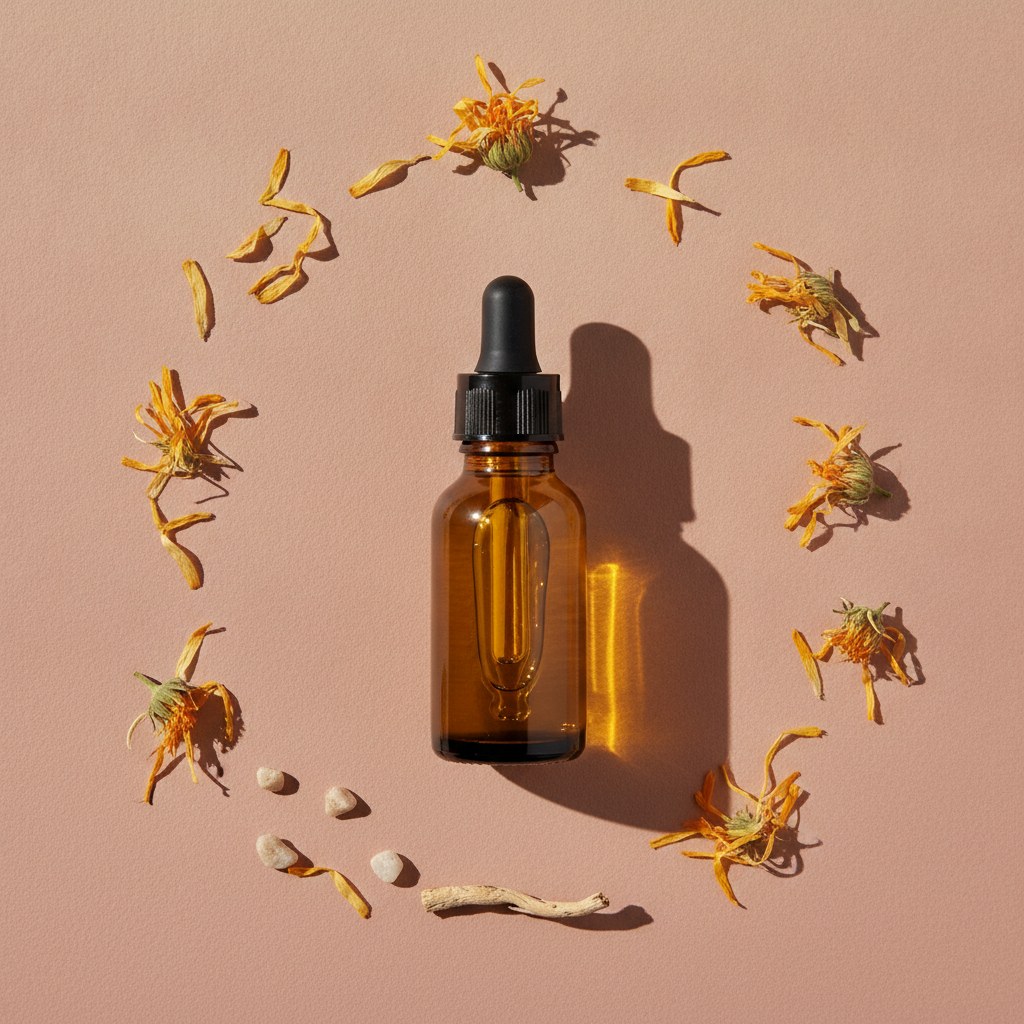 Huile jojoba en macerat avec petales de calendula - flacon compte-gouttes