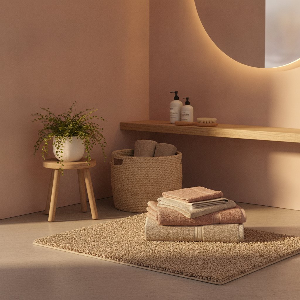 Acoustique salle de bain reverberation optimiser - textiles doux et tapis absorbant le son