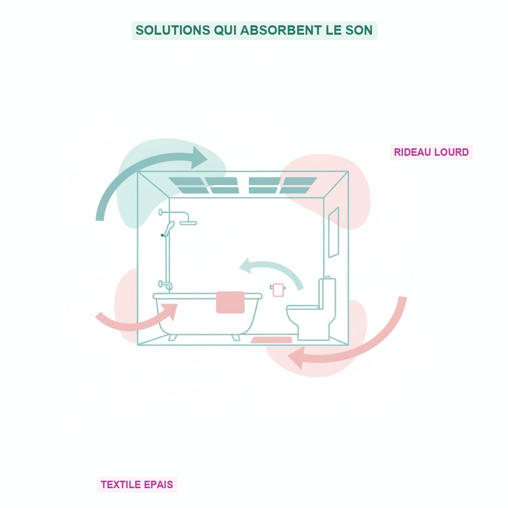 Acoustique salle de bain reverberation optimiser - zones a traiter avec des materiaux absorbants