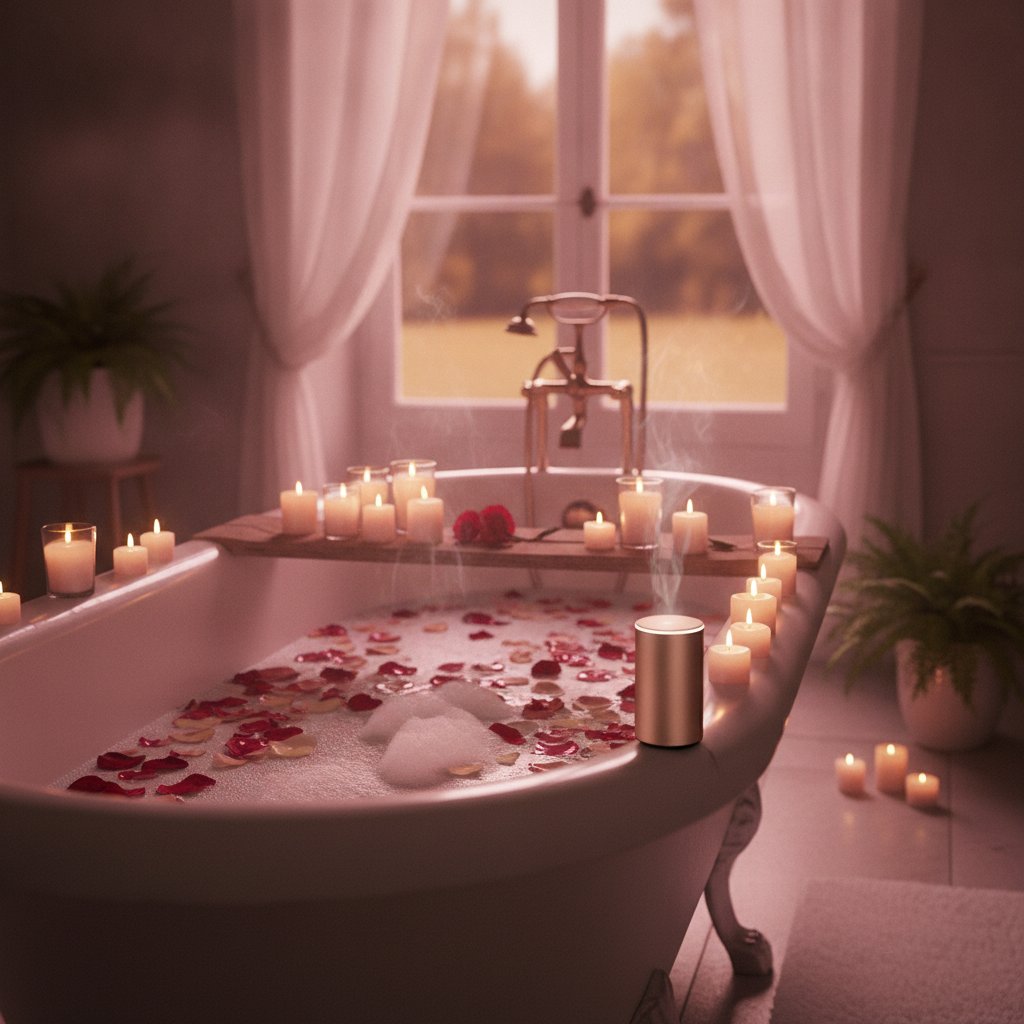 Acoustique salle de bain reverberation optimiser - ambiance douce pour un bain en couple
