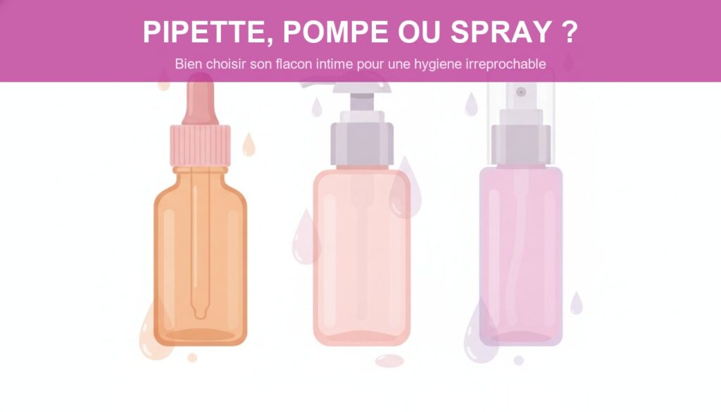 Pipette, pompe ou spray : quel flacon pour l’hygiène de vos cosmétiques intimes ?
