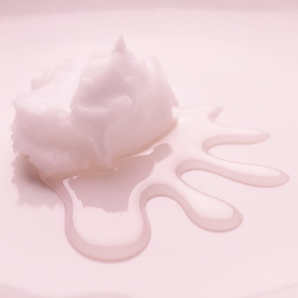 texture fondante de l huile de coco pour le massage intime