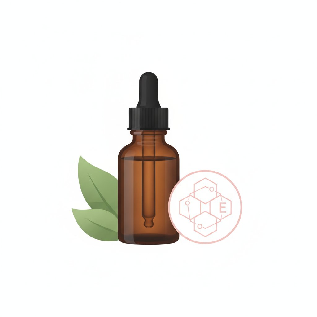tocopherols naturel dans un flacon de cosmetique intime maison