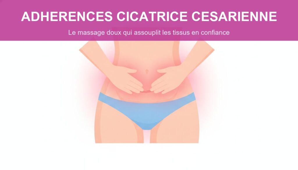 Adhérences cicatrice césarienne : le massage doux qui assouplit vos tissus en confiance