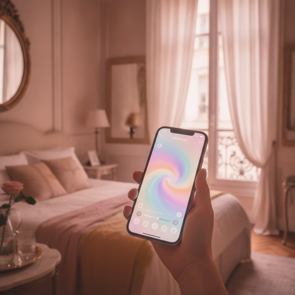 Ampoule connectée sans travaux locataire - pilotage depuis une application smartphone