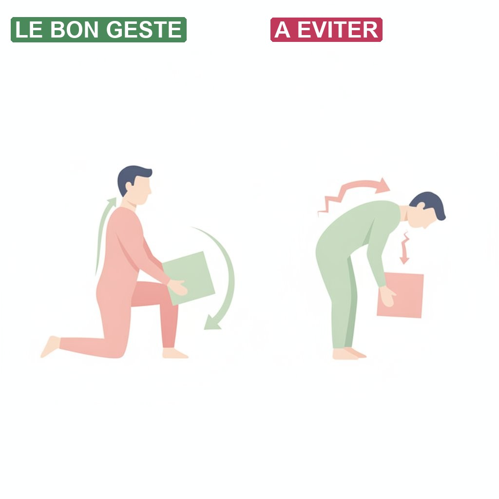 prolapsus descente organes prevention perinee guide - bon geste pour soulever une charge