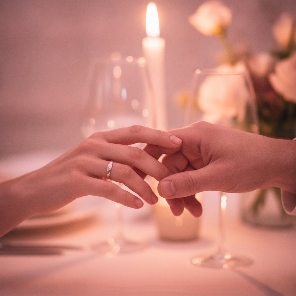 Tantra couple débutant par ou commencer - mains qui se touchent doucement