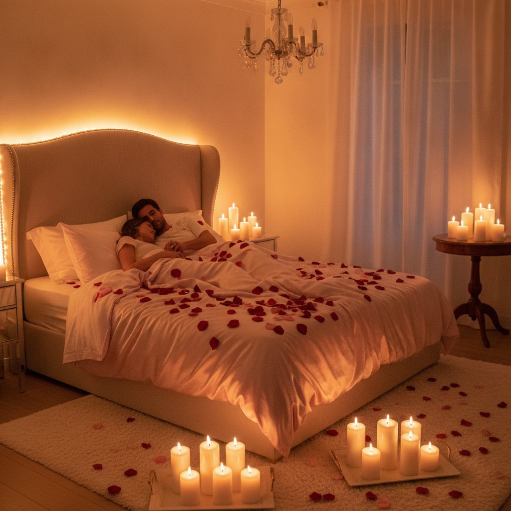 Variateur intensité lumière chambre connecté - ambiance romantique avec éclairage LED tamisé