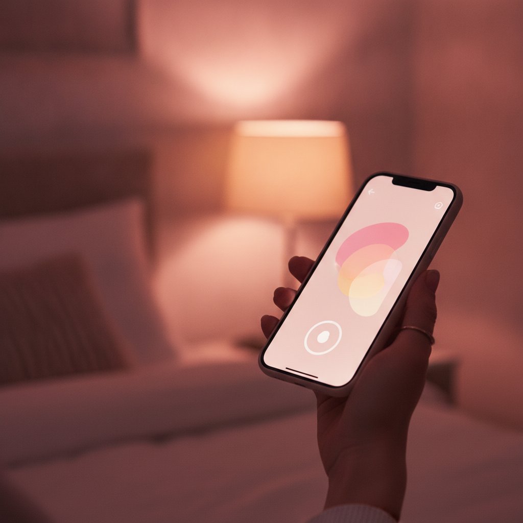 Variateur intensité lumière chambre connecté - pilotage depuis une application smartphone