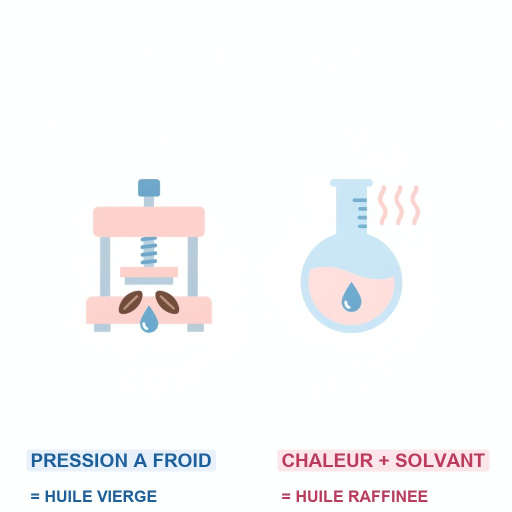 Huile de colza vierge - extraction par pression à froid versus raffinage chimique