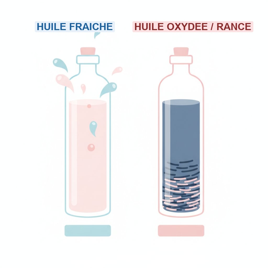 Indice comédogène huile végétale intime - huile fraîche vs huile oxydée