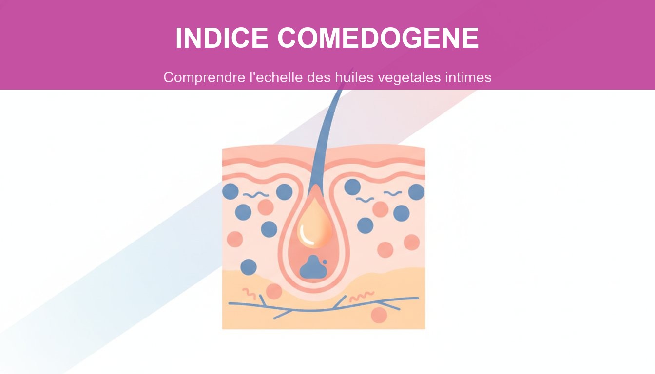 Indice comédogène huile végétale intime - schéma explicatif