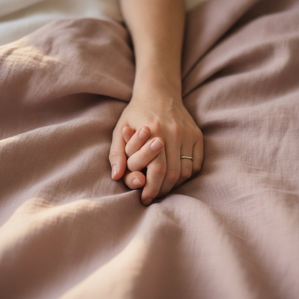 Peur accouchement rejouer pendant rapport - deux mains qui se tiennent avec confiance
