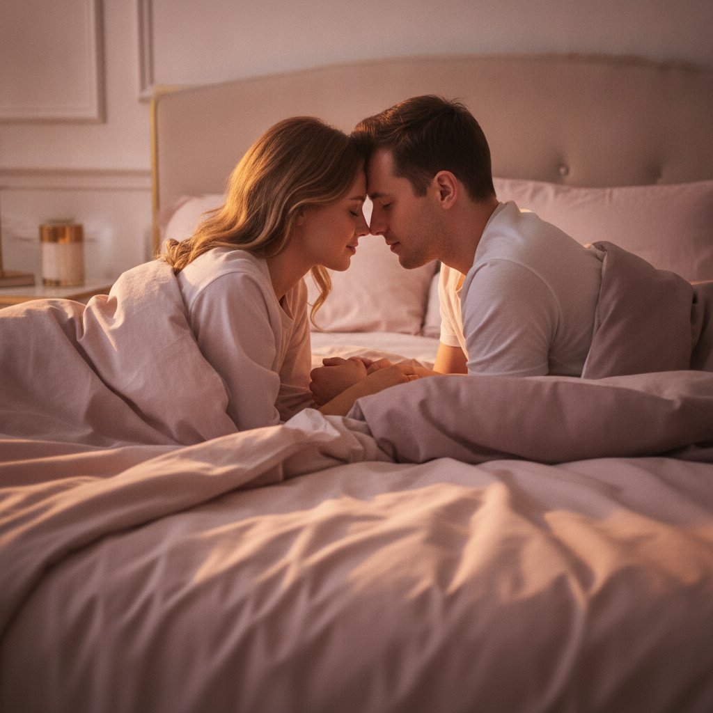 Peur accouchement rejouer pendant rapport - couple front contre front, dans la tendresse et sans pression