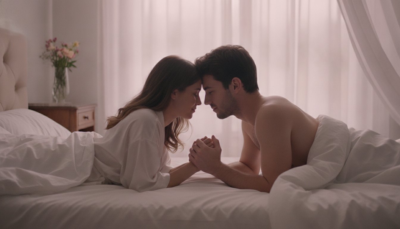 Reprendre rapports après épisiotomie conseils douceur - couple tendre et complice